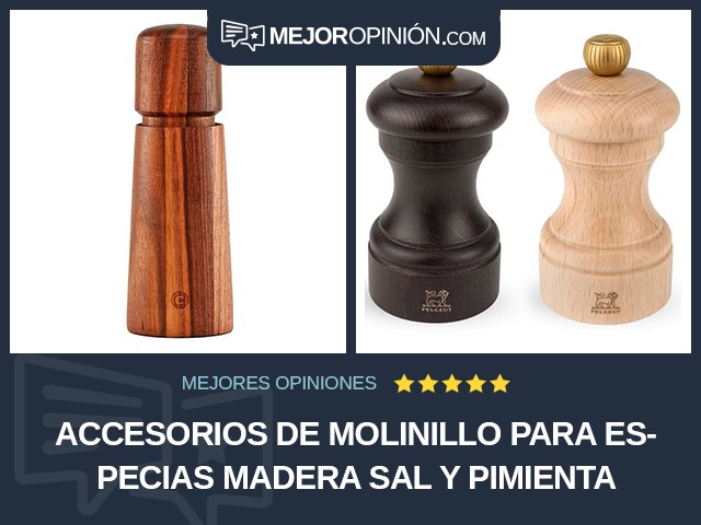 Accesorios de molinillo para especias Madera Sal y pimienta