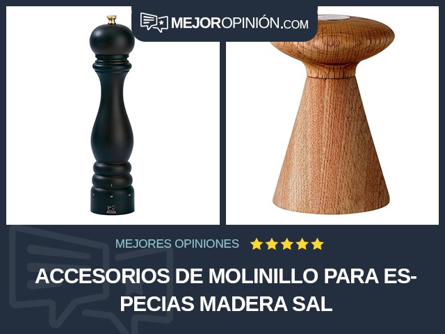 Accesorios de molinillo para especias Madera Sal