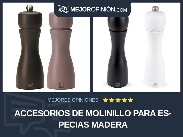 Accesorios de molinillo para especias Madera