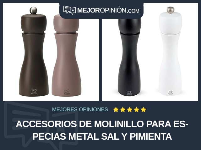 Accesorios de molinillo para especias Metal Sal y pimienta