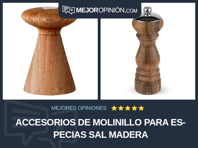 Accesorios de molinillo para especias Sal Madera