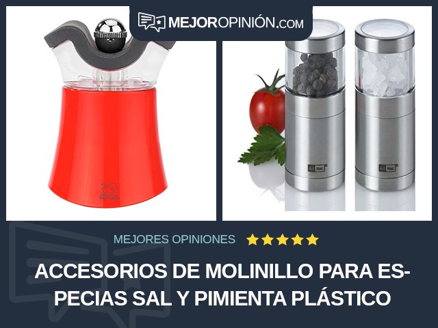 Accesorios de molinillo para especias Sal y pimienta Plástico