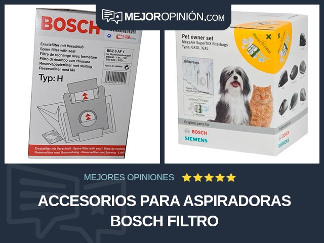 Accesorios para aspiradoras Bosch Filtro