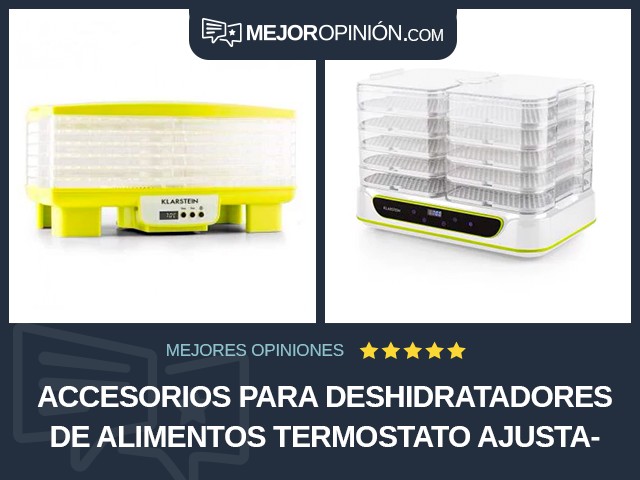 Accesorios para deshidratadores de alimentos Termostato ajustable Klarstein