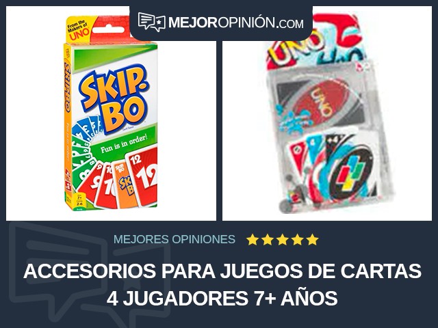 Accesorios para juegos de cartas 4 jugadores 7+ años