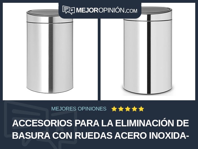 Accesorios para la eliminación de basura Con ruedas Acero inoxidable