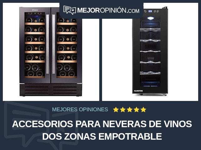 Accesorios para neveras de vinos Dos zonas Empotrable