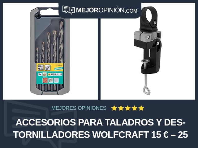Accesorios para taladros y destornilladores Wolfcraft 15 € – 25 €