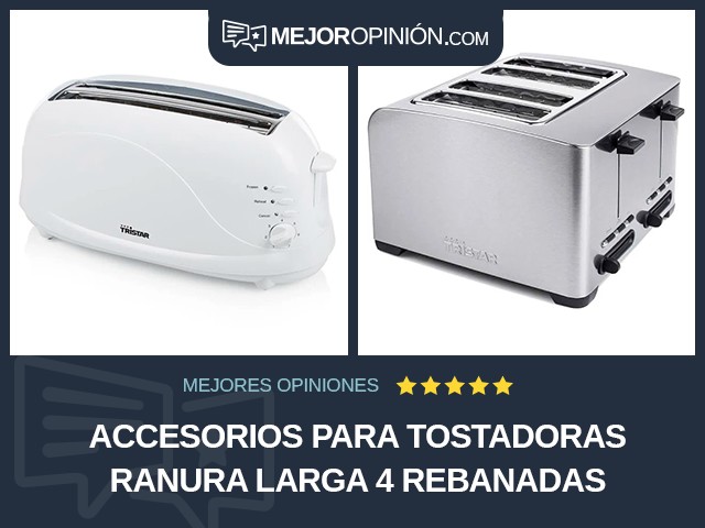 Accesorios para tostadoras Ranura larga 4 rebanadas