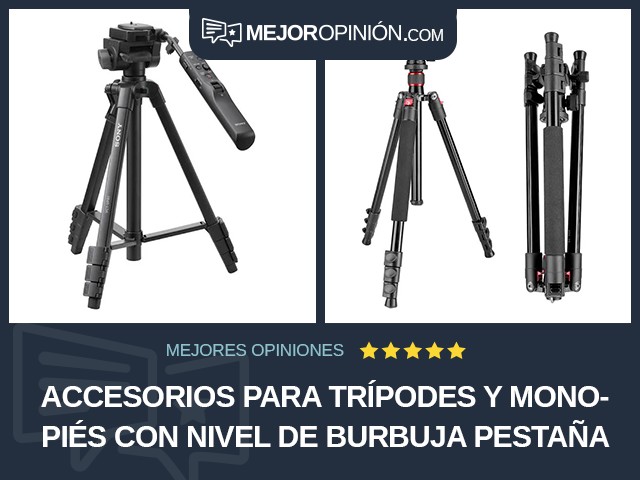 Accesorios para trípodes y monopiés Con nivel de burbuja Pestaña