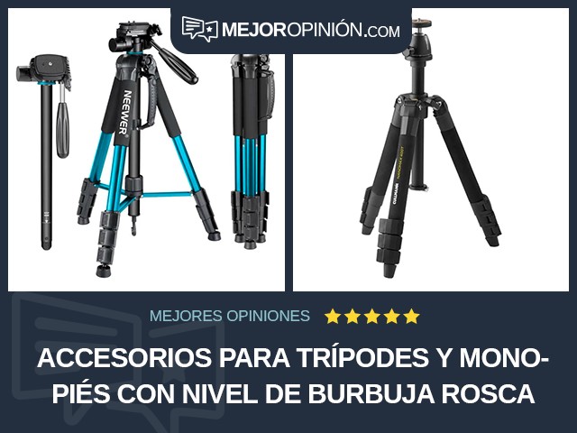 Accesorios para trípodes y monopiés Con nivel de burbuja Rosca