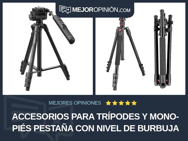 Accesorios para trípodes y monopiés Pestaña Con nivel de burbuja