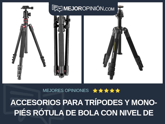 Accesorios para trípodes y monopiés Rótula de bola Con nivel de burbuja