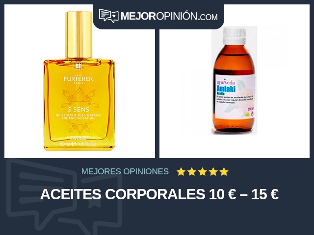 Aceites corporales 10 € – 15 €