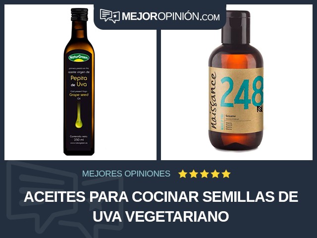 Aceites para cocinar Semillas de uva Vegetariano