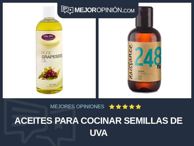 Aceites para cocinar Semillas de uva