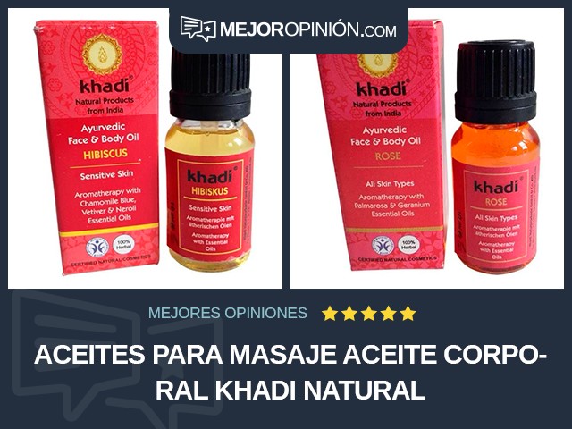 Aceites para masaje Aceite corporal Khadi Natural