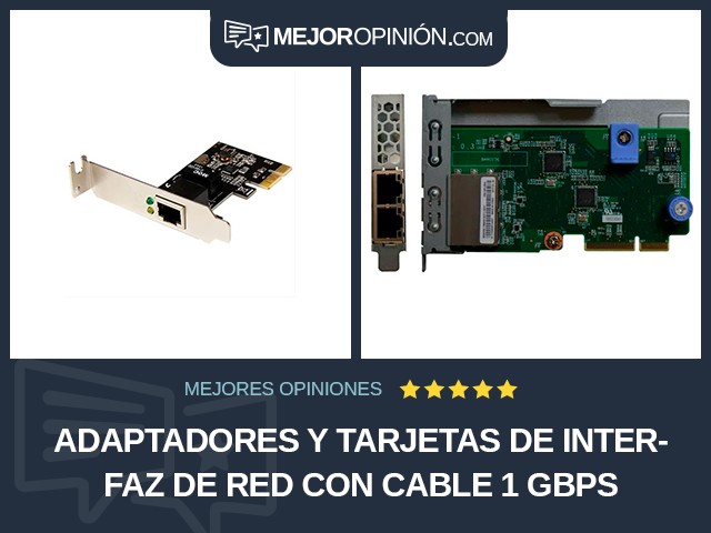 Adaptadores y tarjetas de interfaz de red Con cable 1 Gbps
