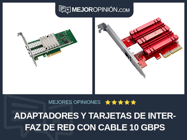Adaptadores y tarjetas de interfaz de red Con cable 10 Gbps