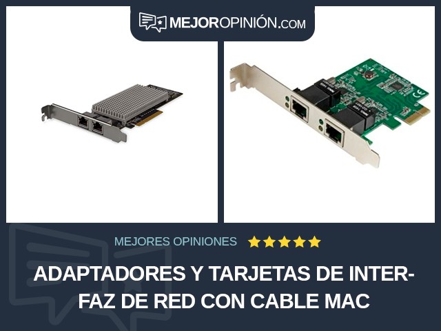 Adaptadores y tarjetas de interfaz de red Con cable Mac