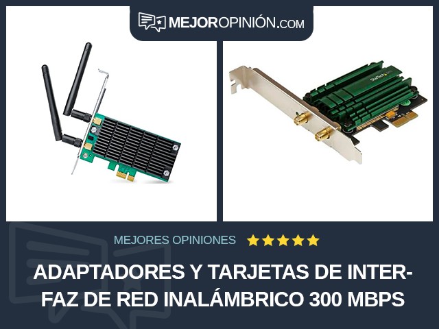 Adaptadores y tarjetas de interfaz de red Inalámbrico 300 Mbps