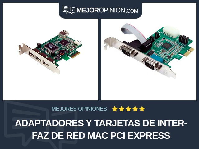 Adaptadores y tarjetas de interfaz de red Mac PCI Express