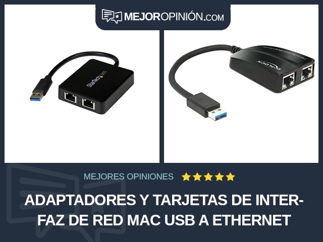 Adaptadores y tarjetas de interfaz de red Mac USB a Ethernet