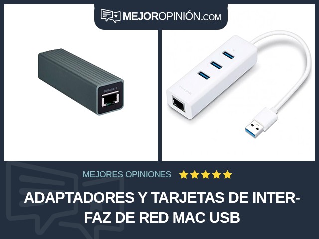 Adaptadores y tarjetas de interfaz de red Mac USB