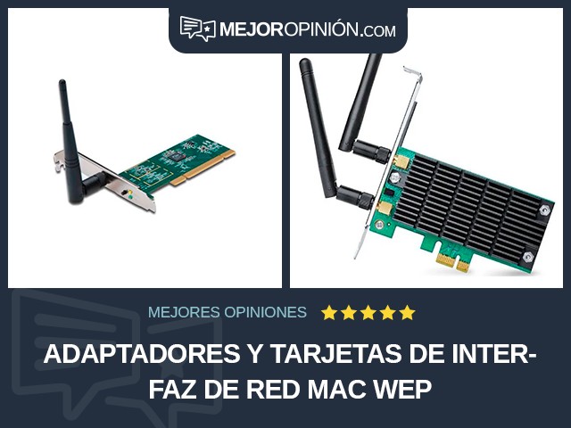 Adaptadores y tarjetas de interfaz de red Mac WEP