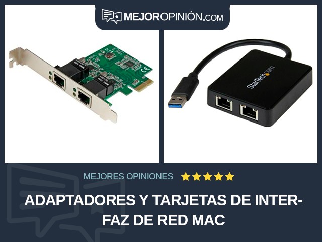 Adaptadores y tarjetas de interfaz de red Mac