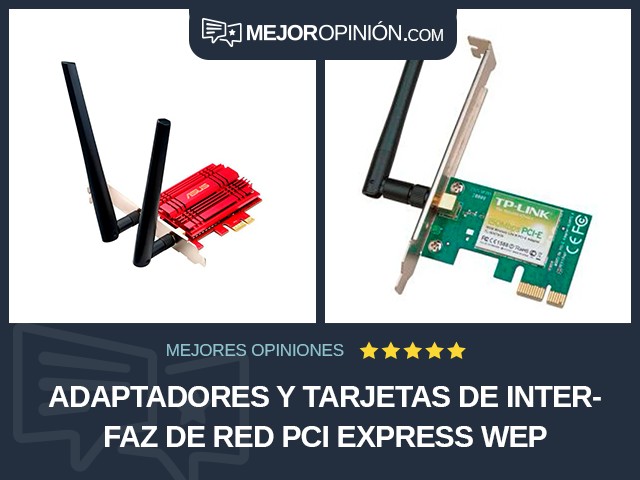 Adaptadores y tarjetas de interfaz de red PCI Express WEP