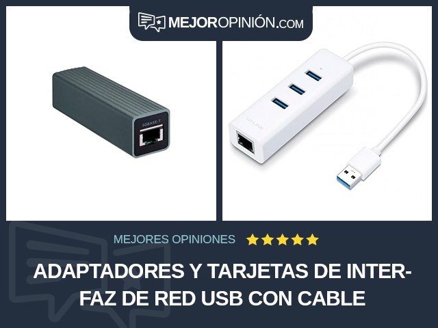 Adaptadores y tarjetas de interfaz de red USB Con cable