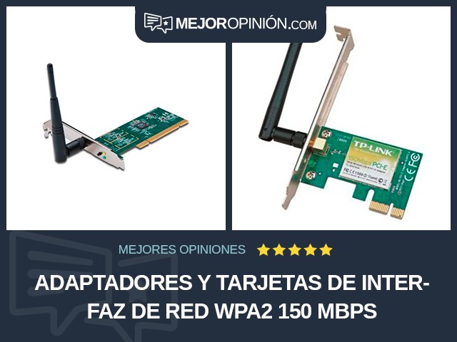 Adaptadores y tarjetas de interfaz de red WPA2 150 Mbps