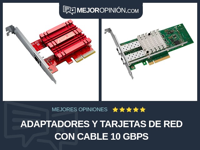 Adaptadores y tarjetas de red Con cable 10 Gbps