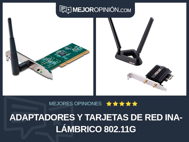 Adaptadores y tarjetas de red Inalámbrico 802.11g