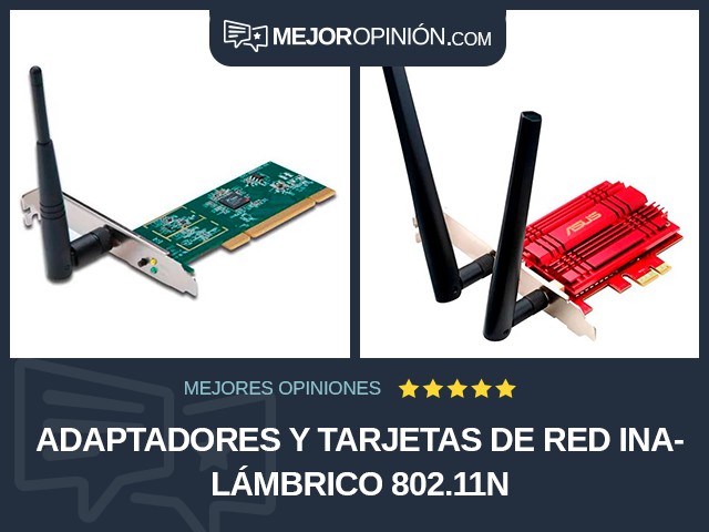 Adaptadores y tarjetas de red Inalámbrico 802.11n