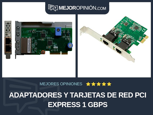 Adaptadores y tarjetas de red PCI Express 1 Gbps