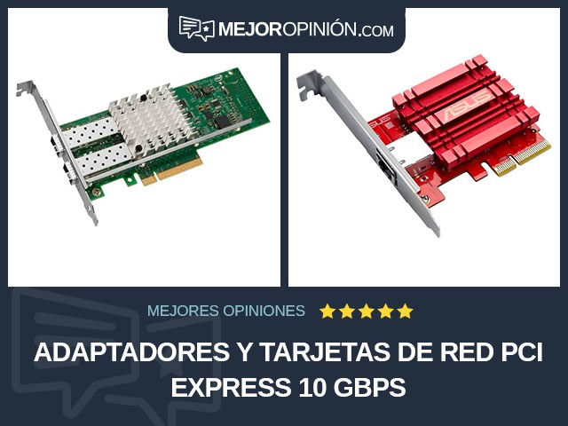 Adaptadores y tarjetas de red PCI Express 10 Gbps
