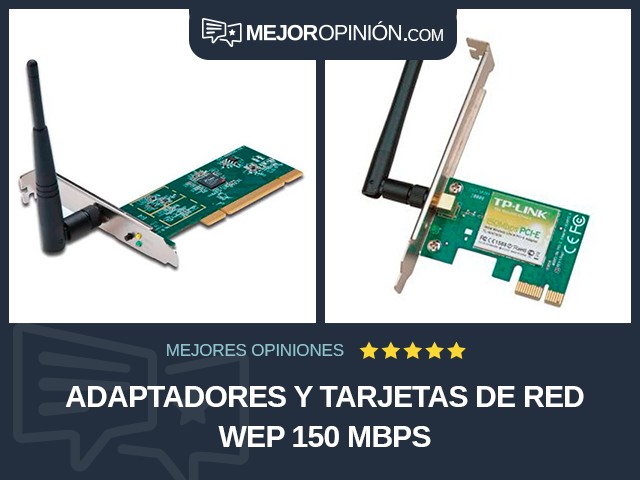 Adaptadores y tarjetas de red WEP 150 Mbps