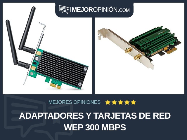 Adaptadores y tarjetas de red WEP 300 Mbps
