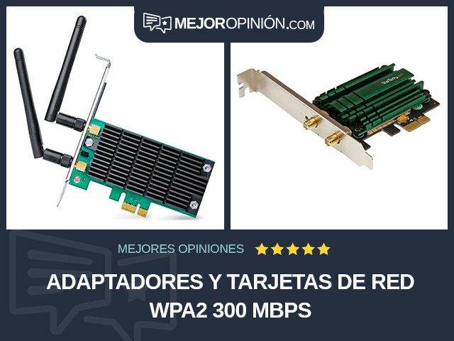 Adaptadores y tarjetas de red WPA2 300 Mbps