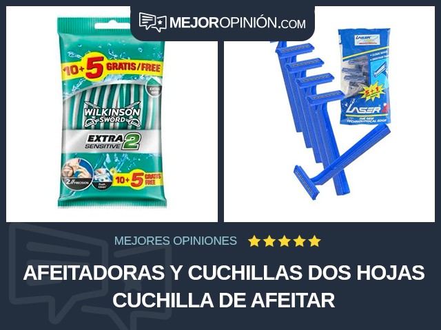 Afeitadoras y cuchillas Dos hojas Cuchilla de afeitar