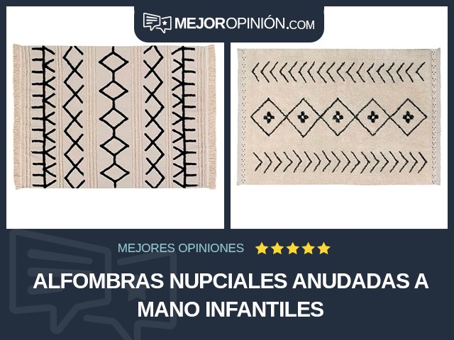 Alfombras nupciales Anudadas a mano Infantiles