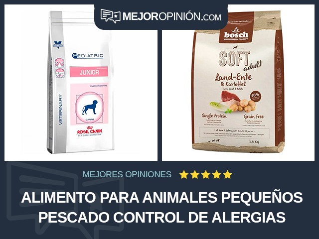 Alimento para animales pequeños Pescado Control de alergias