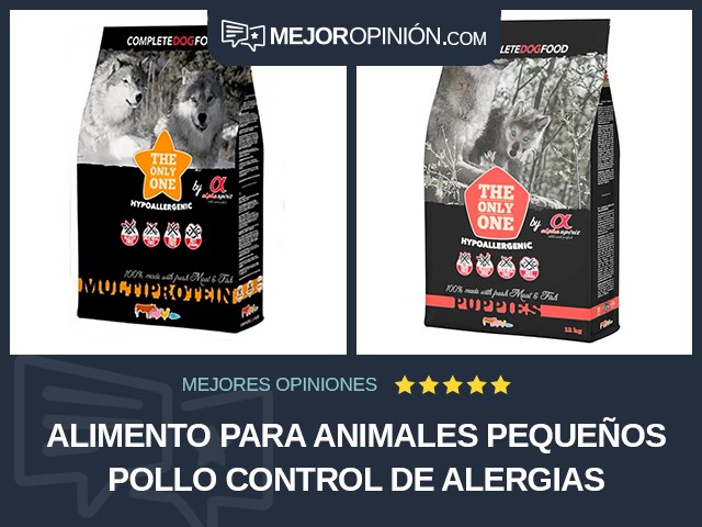 Alimento para animales pequeños Pollo Control de alergias