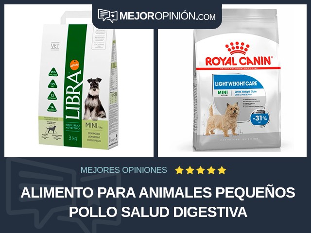 Alimento para animales pequeños Pollo Salud digestiva