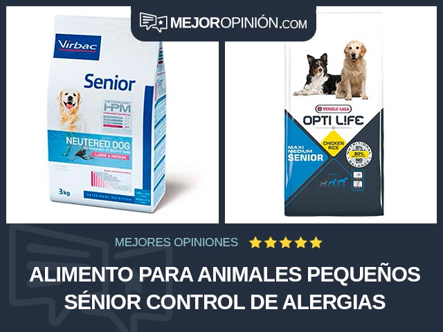 Alimento para animales pequeños Sénior Control de alergias