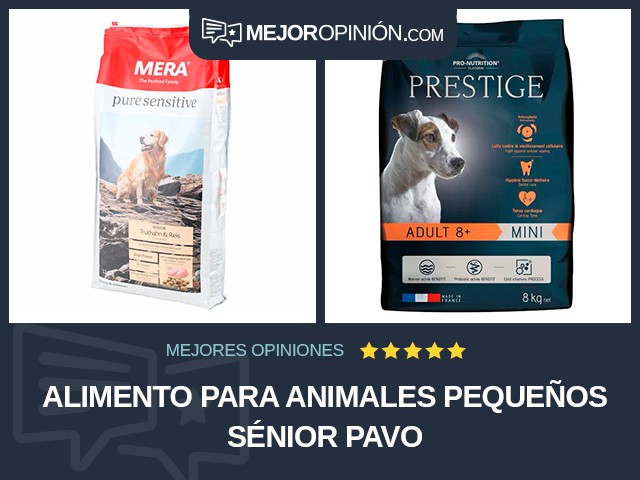 Alimento para animales pequeños Sénior Pavo