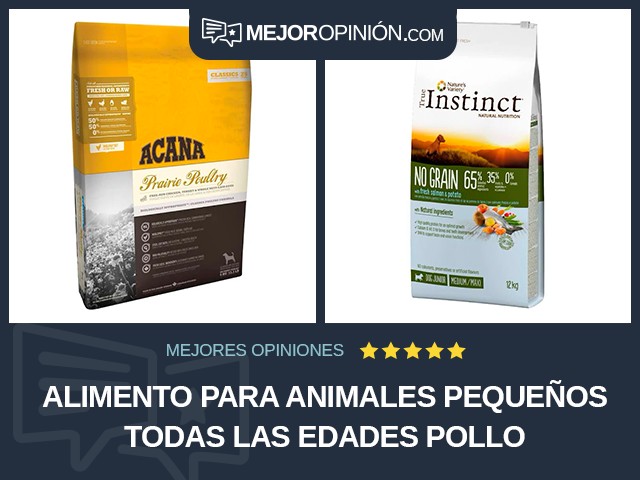 Alimento para animales pequeños Todas las edades Pollo