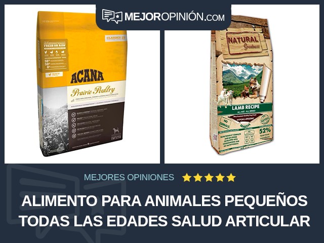 Alimento para animales pequeños Todas las edades Salud articular